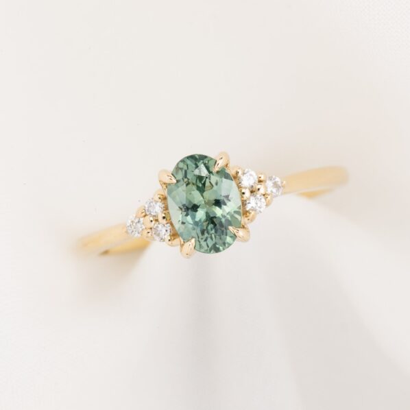 LD 0204 Zafiro Verde y Diamantes - Imagen 2